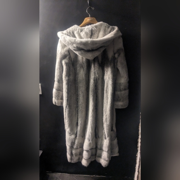 Blackcross Mink Coat with Hood - Picture 7 of 7